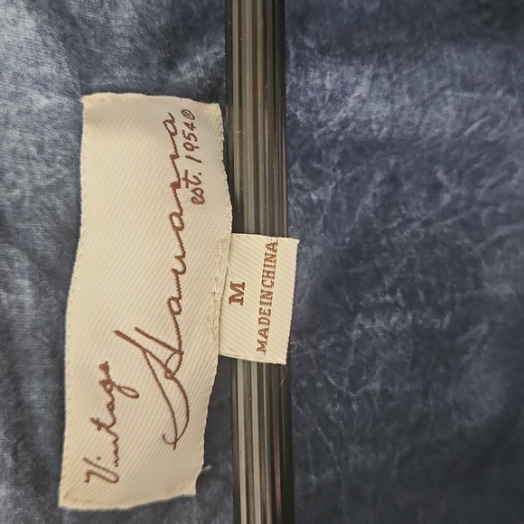 Vintage Havana Quilted Washed/Acid Blue Denim Boxy Jacket sz M - Picture 3 of 10